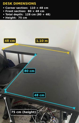 L shaped desk
