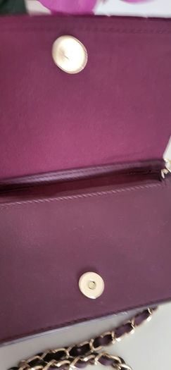Accessorize burgundy velvet gold stud and chain bag - Rrp 50