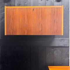 Mid Century Teak Modular Hanging Front Cabinet by PS Systems of Randers Denmark