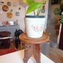 Mid Century indian hardwood and inlay elephant plant stand Image 3