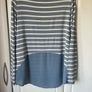 top Bnwt long sleeve striped top with chiffon detail Image 6