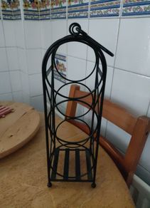 Black Metal Wrought Iron Wine Rack - Perfect New Condition