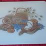 Large 19.75 Inch Long Glass Centerpiece Placemat / Bread Loaf Chop Board Image 4