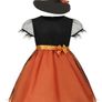 Girls pumpkin witch costume Image 4