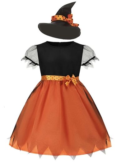 Job lot of 25  Halloween girls pumpkin witch costume