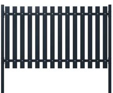 Fence Panel Anthracite 174.5x125 cm Powder-coated Steel