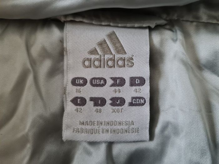 Adidas windbreaker jumper silver shiny size L 16uk