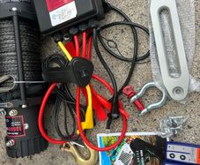 New winch 6  tone 12v suit recovery jeep  etc Electric Winch 13500 LBS/ 6123KG 12V 27M/92FT Synthetic Tow Rope 3 remote contro