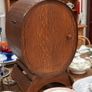 Vintage Barrel-Style Mini Bar Cabinet Image 2