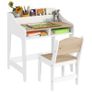Children's Desk Set with Storage, Open Compartments, Chair, 3-8 Years, Wood Image 4