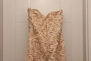 Jovani strapless gold gown
