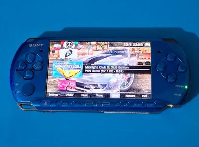 PSP Rare Vibrant Blue 3000 Series (Modded)