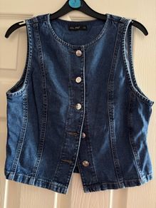Denim waist coat