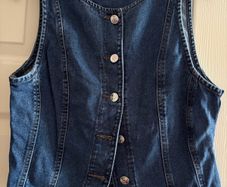 Denim waist coat