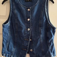 Denim waist coat