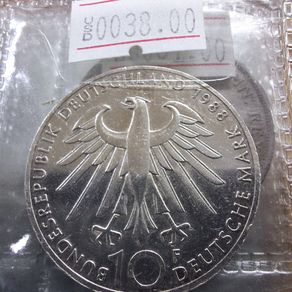 Germany 10 Deutsche Mark 100th Anniversary - Death of Carl Zeiss 1988