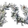 9 ft Snowy Dorchester Luxury Garland Image 6