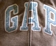 Gap ladies hoodie size S beige with light blue logo