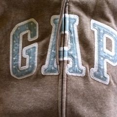 Gap ladies hoodie size S beige with light blue logo