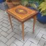 Vintage Mid Century Side Table with a Handmade Marquetry Panel Top Featuring a Floral Motif, Unknown Maker, Presume Italian-Made, Condition Issues, Needs Restoring Image 4