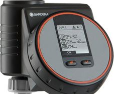 Flex irrigation controller for quick automatic irrigation for the terrace and balcony, easy to use, Water Now function, Color Black/Grey/Orange