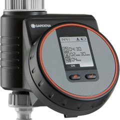 Flex irrigation controller for quick automatic irrigation for the terrace and balcony, easy to use, Water Now function, Color Black/Grey/Orange