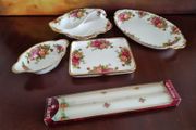 REDUCED !! Royal Albert "Old Country Roses" Candles and Dishes