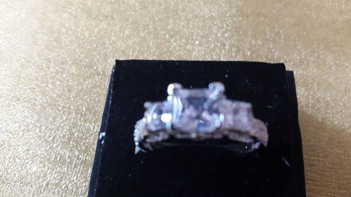 Vintage 3 Stone Fancy Engagement Ring