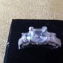 Vintage 3 Stone Fancy Engagement Ring Image 3