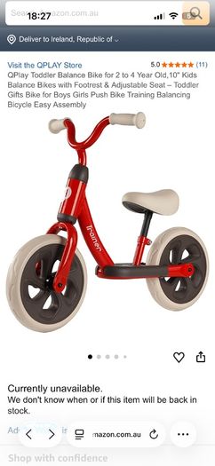 QPlay balance bike