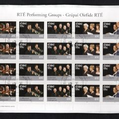 2007 Ireland RTE Performing Groups  Commemorative Stamp Sheetlet Plate 1B1B1B1B Fine Used with Dublin cancel of 19th June 2007 (First day of issue)