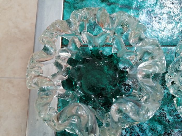Pair of Glass tea light holders