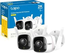 Tapo 2K Outdoor Security Camera, Motion Detection, IP66 Weatherproof, Built-in Siren, 2-way Audio, 3MP, Night