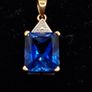 9ct blue sapphire diamond pendant Image 7