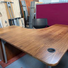 office desks Dark wood 2 with Pedastels