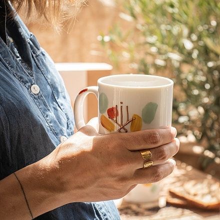 Taszuri Creations Bossea Porcelain Mug - Terrazzo