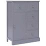 Sideboard with 10 Drawers Grey 113x30x79 cm Wood Image 9