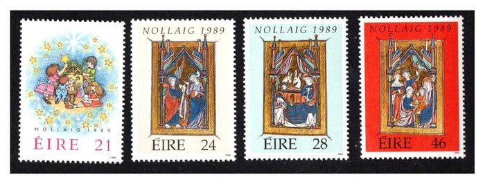 1989 Ireland Christmas Commemorative Stamps Mint Never Hinged (MNH)