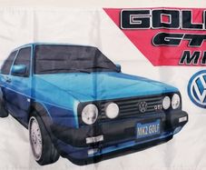 VW Golf GTI MK2 flag blue.