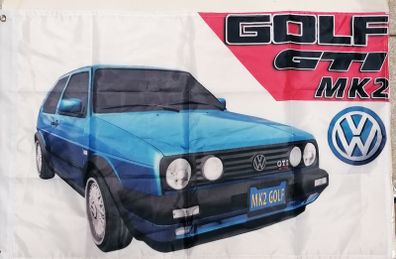 VW Golf GTI MK2 flag blue.