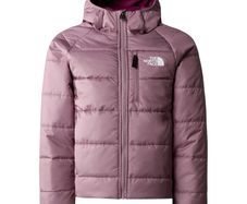 The North Face Girls Junior fully Reversible NorthFace hooded jacket coat pink Junior XL 9 10 11 12 13 14
