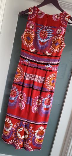 Peter Pilotto Red Abstract Dress Sz 10uk - Rrp 525 (new)