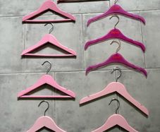 Selection of pink hangers for children