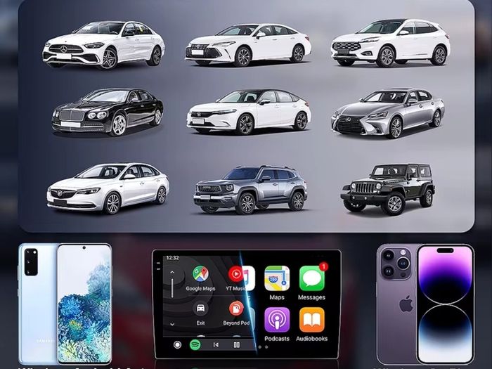 CarPlay Android Auto wireless Adapter Apple Car play Dongle Mini Ai Box