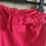 Red skirt mini fits Xs s worn once with bow Image 3