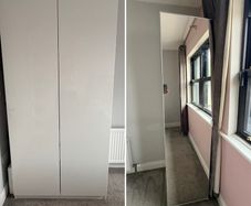 Great condition white 3 door wardrobe with mirror