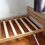 Pine single bed and mattress Image 3