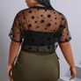 Fabulous Black Mesh Top size 18 - great with skirts, leggings, sleevless dresses etc Image 2