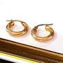 Vintage 9ct Gold Twist/Rope Earrings Image 10