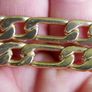 18ct Yellow Gold Plated Figaro Chain Necklace length 24,5" Image 10
